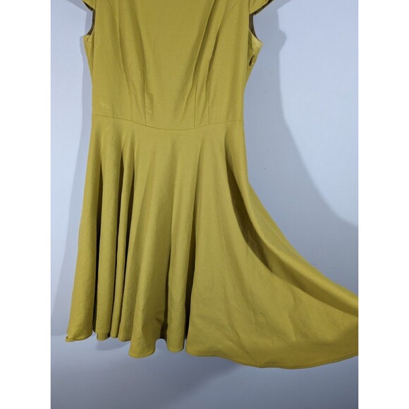 Boden Finsbury Green Wool Fit N Flare Midi Classic Dress Women Size 8 Regular - Picture 6 of 8